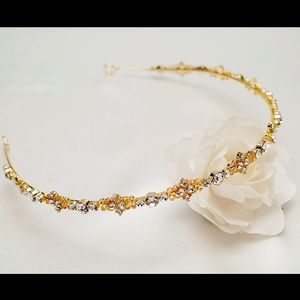 Gold and Rhinestone Bridal Headband